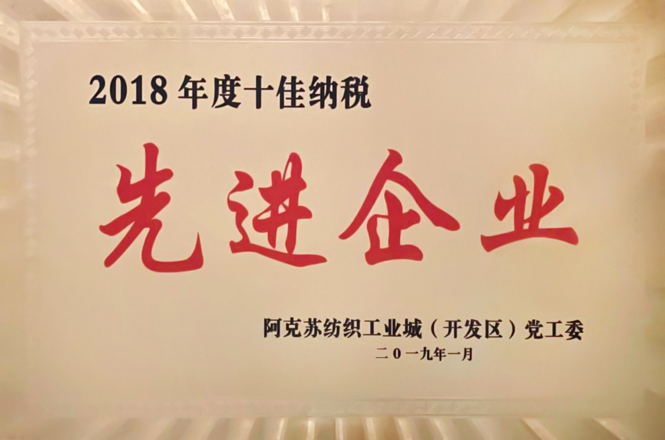 2018年度十佳纳税企业